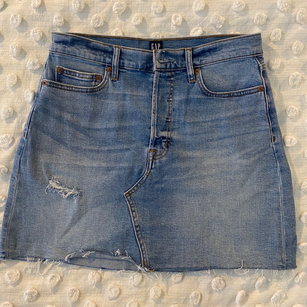 Gap Light Wash Jean Skirt